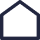 Image shows a black outlined icon of a house.