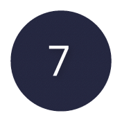 Image shows a filled coloured circle icon with the number 7 inside in white text