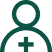 Image shows an outline icon of a person with the plus symbol wihin their body