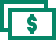 Image shows an outline icon of cash
