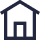 Image shows an outline icon of a house